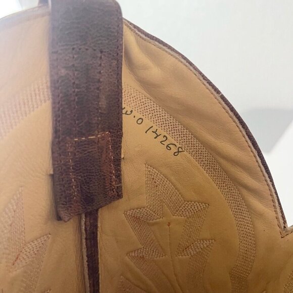 NEW Rod Patrick Mens Cowboy Boots 15AAAA Perro Loco Brown Square Toe Western - Picture 10 of 12